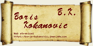 Boris Kokanović vizit kartica